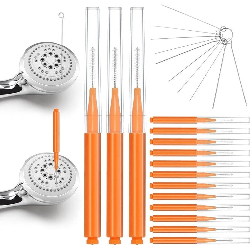 30 PCS Shower Head Cleaner Brush Set Nozzle Unclogger Kit Jewelry Cleaning New