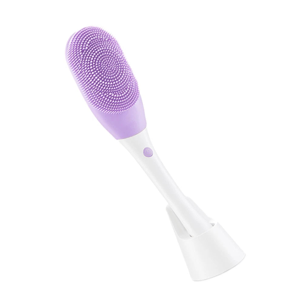 Electric Massage Body Bath Brush Silicone Shower Brush Waterproof Back Scrubber