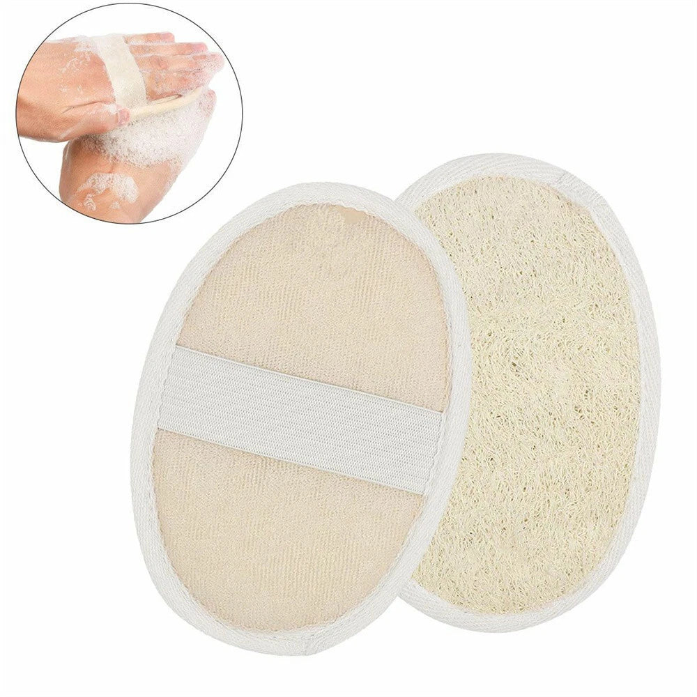1-5X Body Scrubber Brush Exfoliating Natural Loofah Pad Luffa Shower Sponge Bath