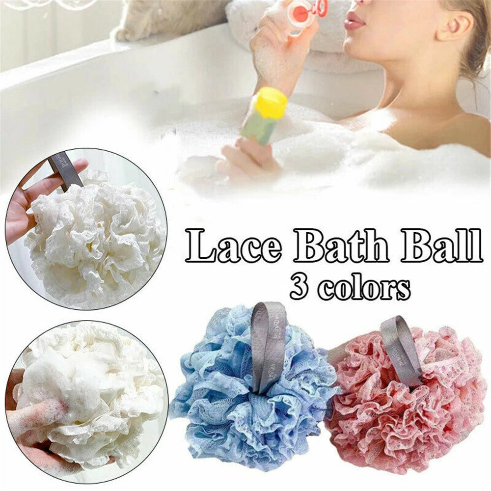 Exfoliating Body Scrubber Sponge Flower Brush Puff Bath Loofah Mesh Shower