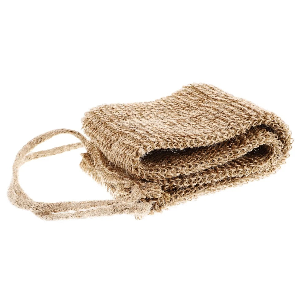 Jute Back Washer Bath Towel Shower Body Scrubber Scratcher for Men Brush Women