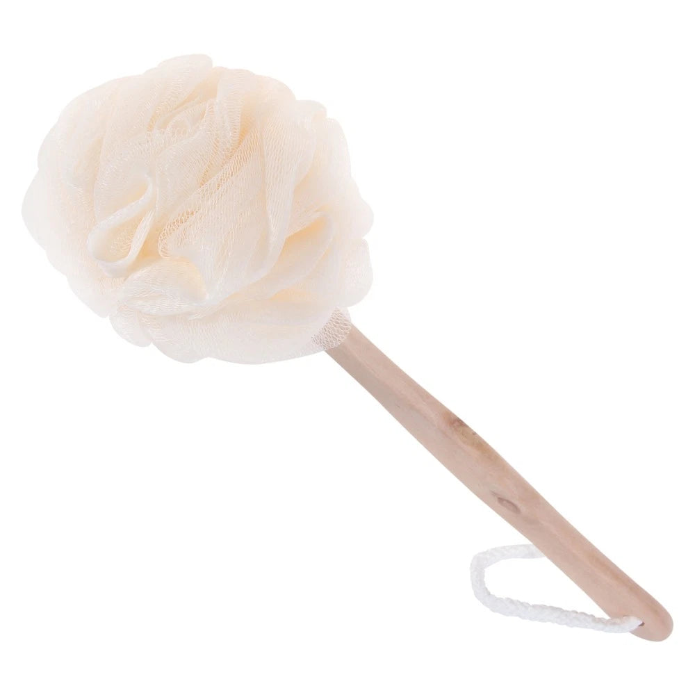Bath Sponge Brush with Long Handle Exfoliating Back Scrubber Loofah Mesh