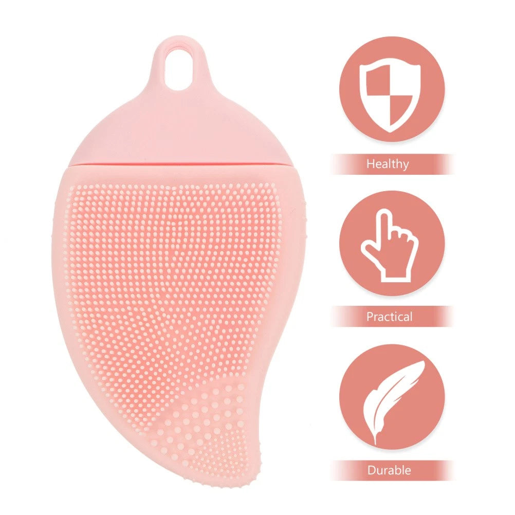 Facial Cleansing Massage Brush Man Child Bath Bristles Suitable Silicone Loofah
