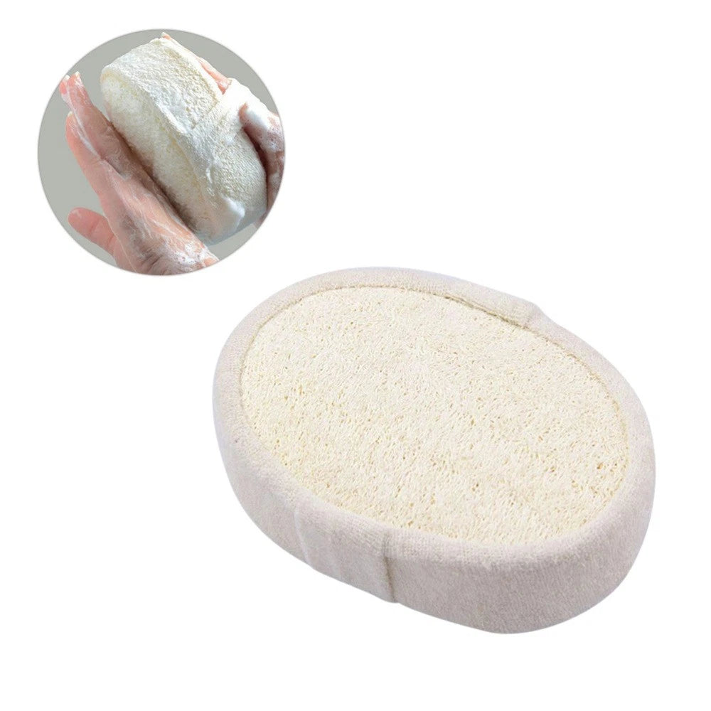 3pcs Natural Loofah Bath Brush Exfoliator Body Scrubber for Shower Use