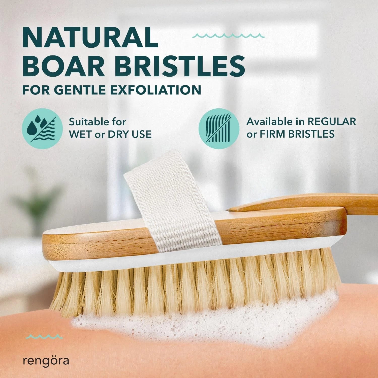 Long Handle Bath Brush for Shower - 20 inch - Back Brush, Shower Brush Back D...