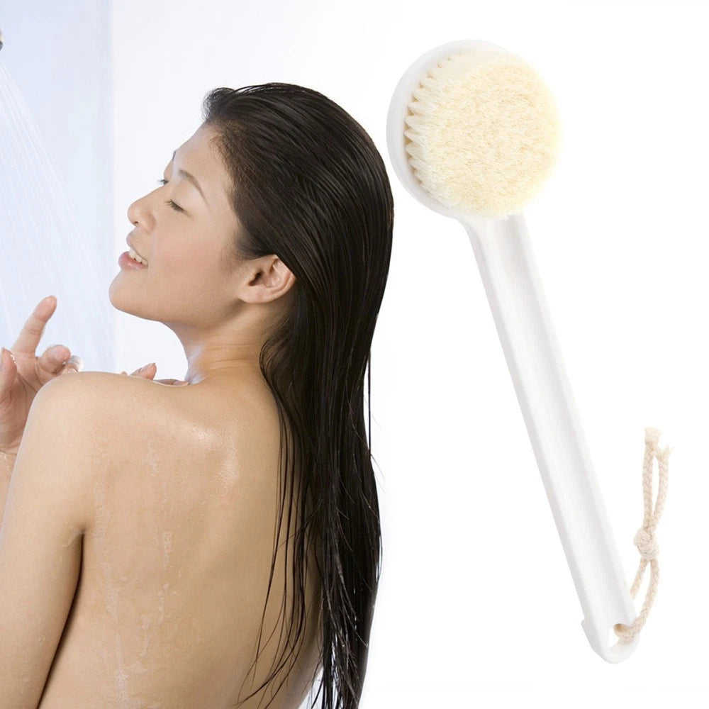 Long Handle Bath Scrubber Printed Body Brush Exfoliating Shower Brush ( )