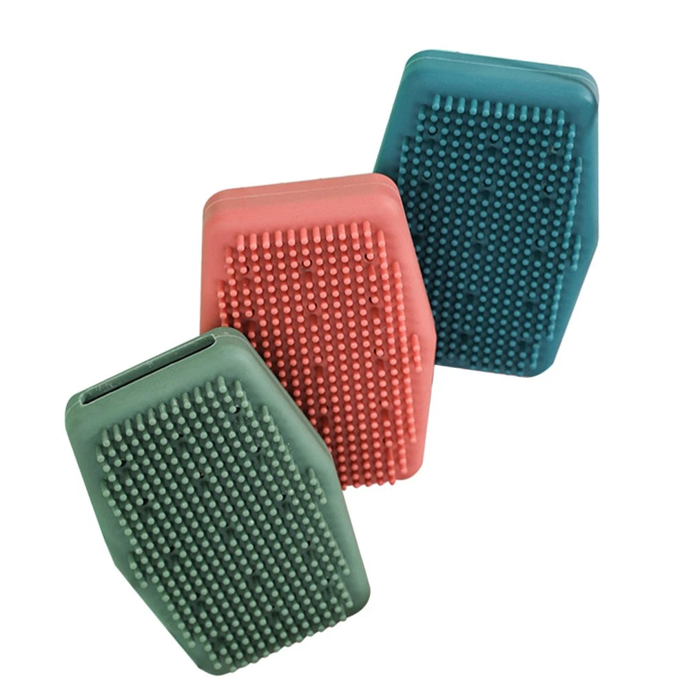 3 Pcs Silicone Bath Brush Man Bathing Brushes Exfoliator Cleaning Tools