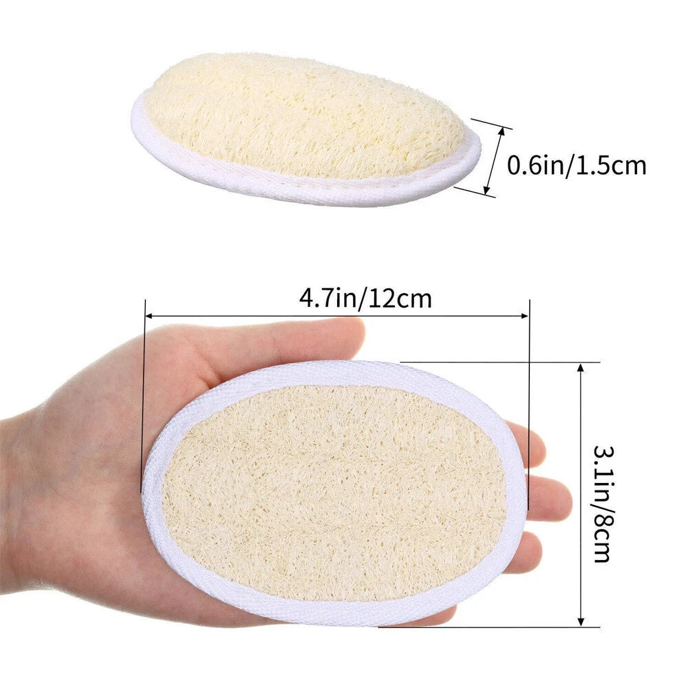 1-5X Body Scrubber Brush Exfoliating Natural Loofah Pad Luffa Shower Sponge Bath