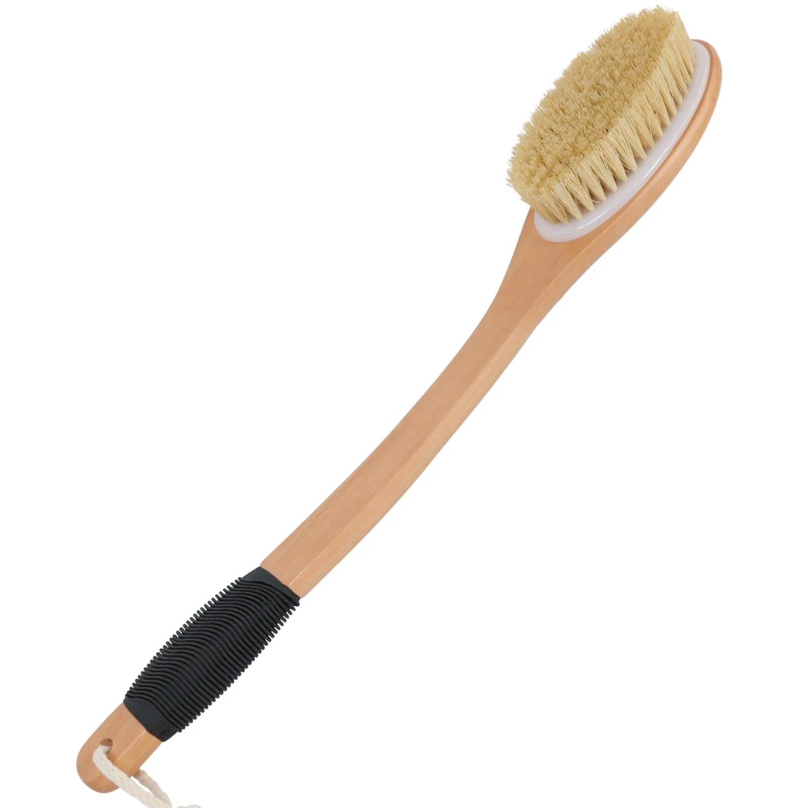 Back Scrubber Brush for Shower, Long Stiff Bristle Body Bath Brushes, Wooden ...