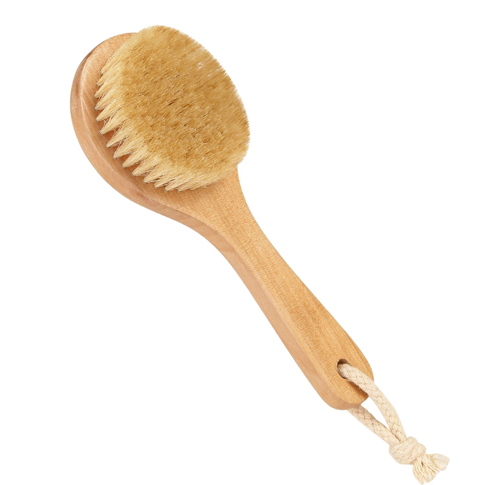 Dry Brushing Body Brush Wood Shower Bath Back Brush Skin Massage Scrubber Spa