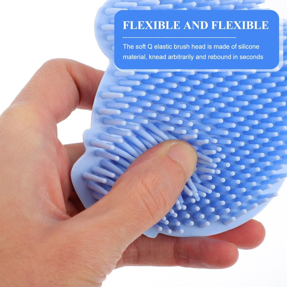 Comfortable Baby Bath Brush Silicone Baby Shower Brush Silicone Shower Scrubber
