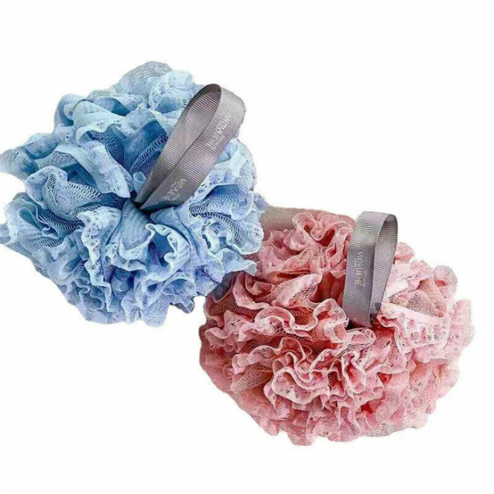 Exfoliating Body Scrubber Sponge Flower Brush Puff Bath Loofah Mesh Shower