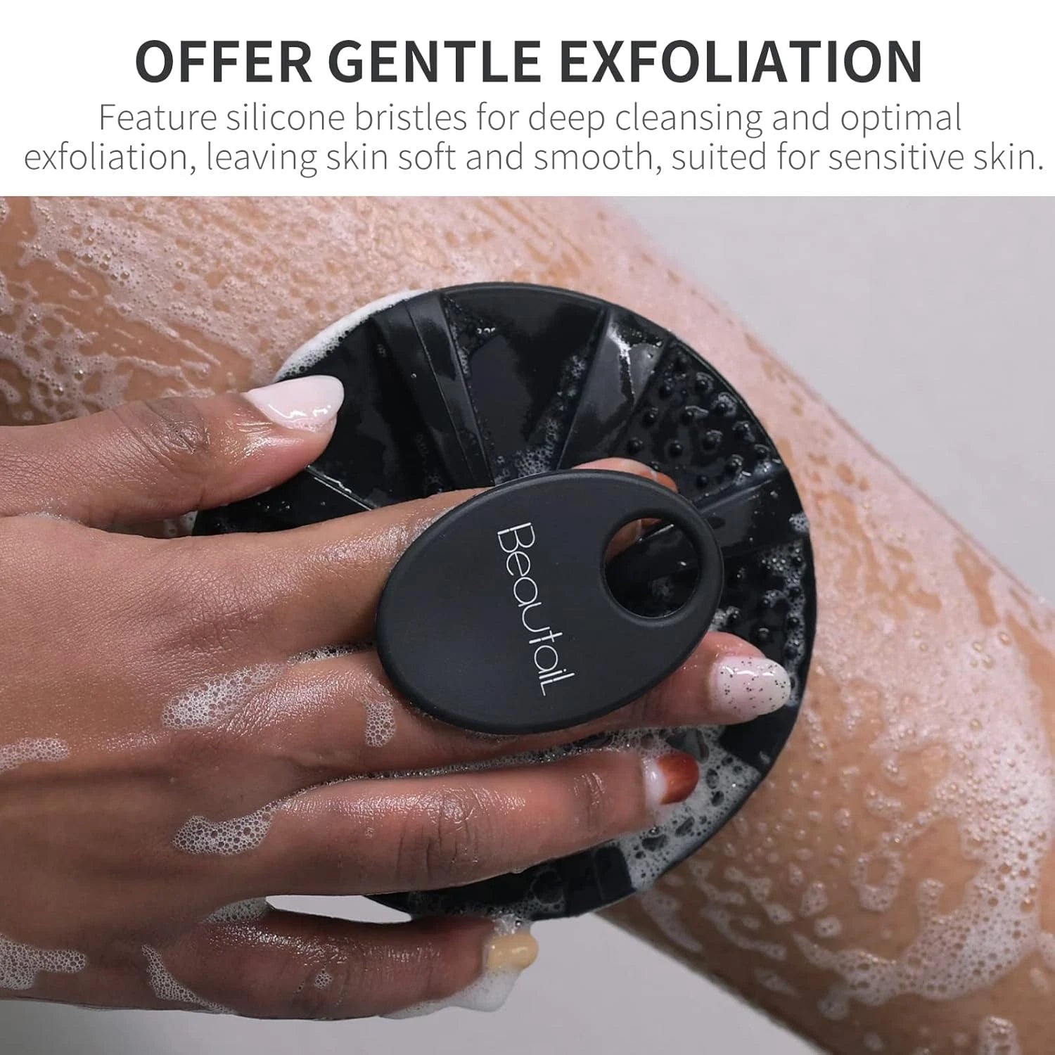 Silicone Body Scrubber Shower Bath Brush, More Hygienic than Traditional Loofah,