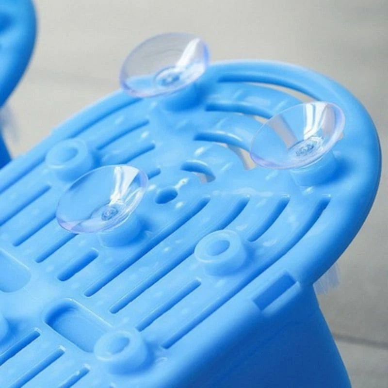 Plastic Bath Shoe Shower Brush Massager Slippers for Feet Pumice Stone Scrubber