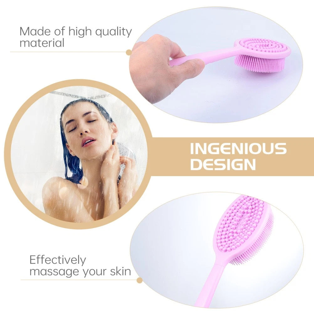 Long Handle Bath Brush Hair Bathing Brush Back Cleaning Scrubbers Shower Brushes