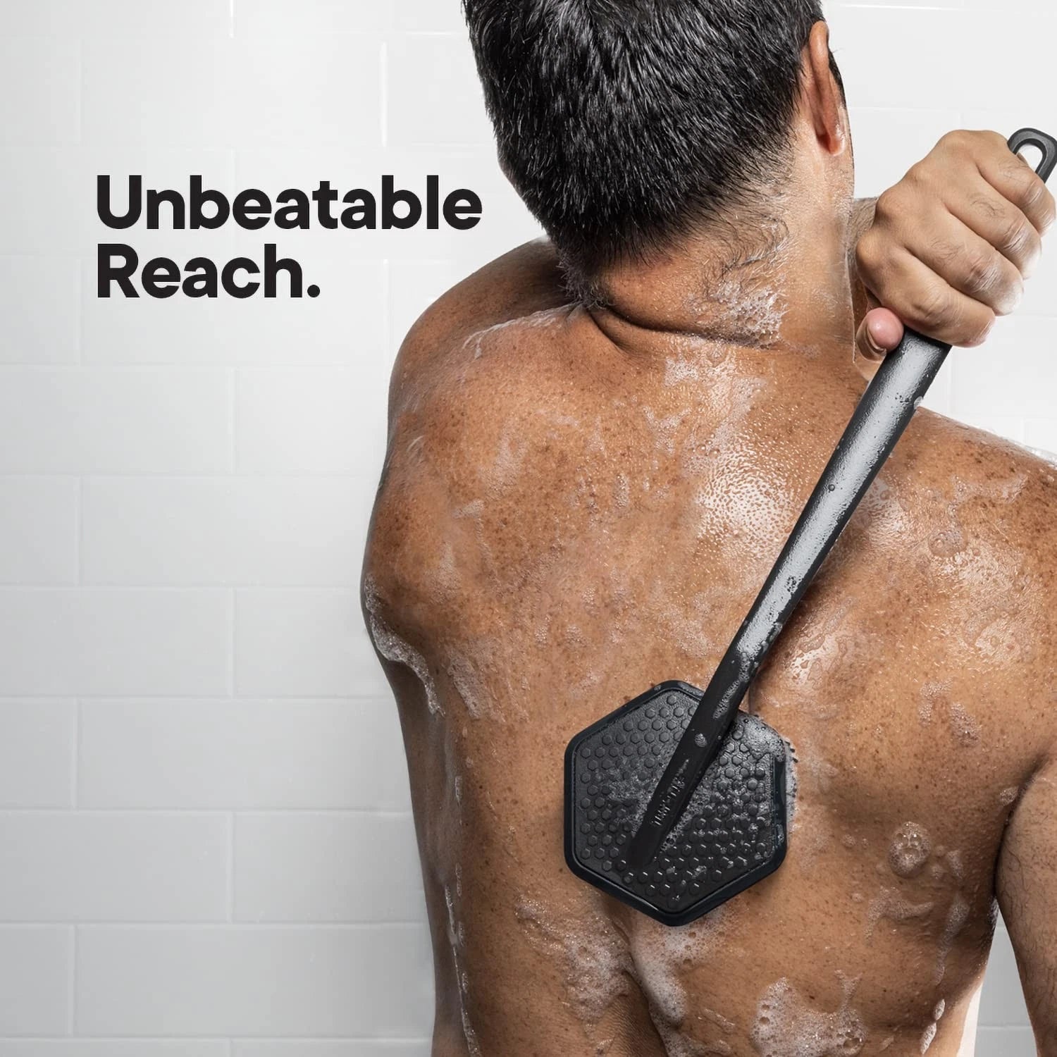 Best Silicone Back Scrubber with Hook Exfoliating Shower Brush Washer for Men