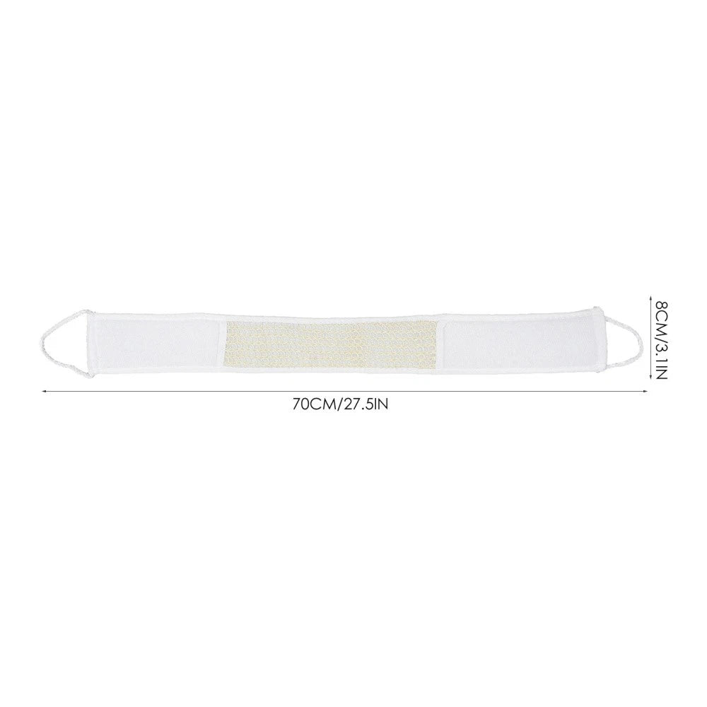2 Pcs Shower Exfoliating Bath Scrubber Fabric Back Strap Skin Cleaning Brush