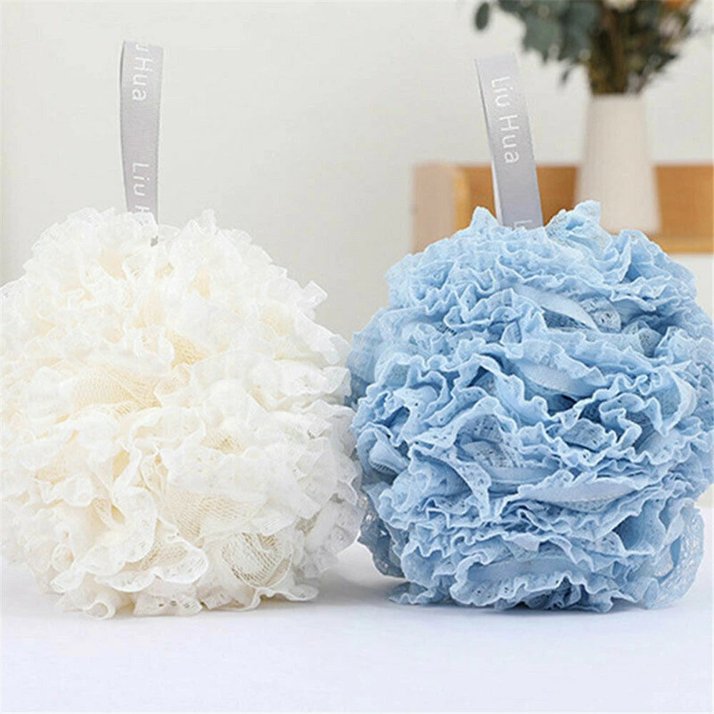 Exfoliating Body Scrubber Sponge Flower Brush Puff Bath Loofah Mesh Shower