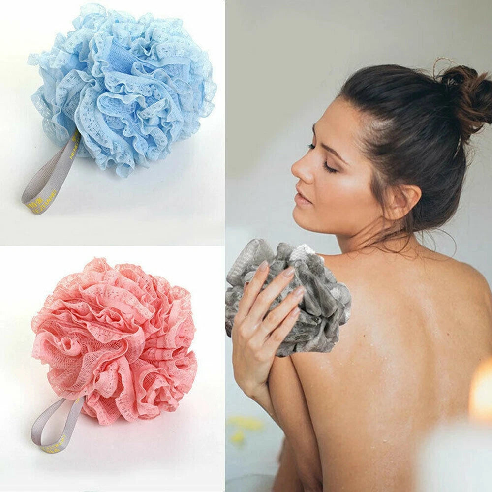 Exfoliating Body Scrubber Sponge Flower Brush Puff Bath Loofah Mesh Shower