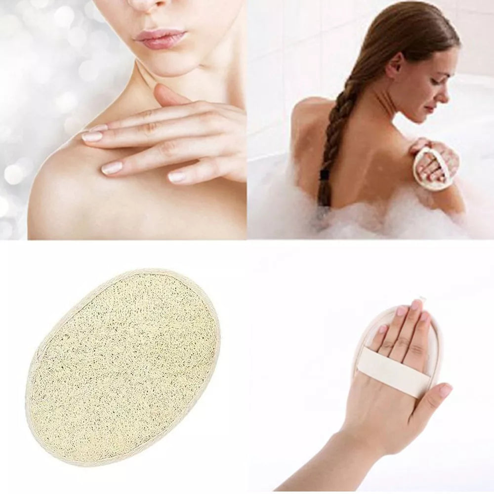 1-5X Body Scrubber Brush Exfoliating Natural Loofah Pad Luffa Shower Sponge Bath