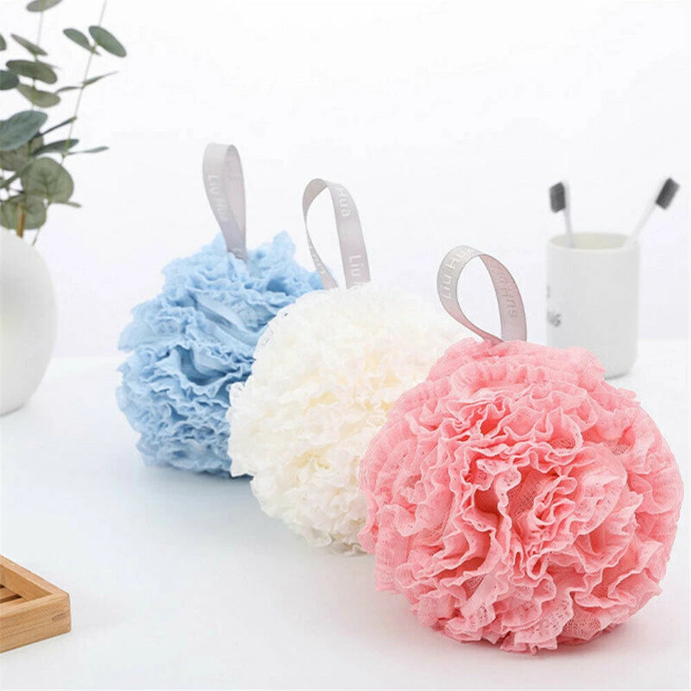 Exfoliating Body Scrubber Sponge Flower Brush Puff Bath Loofah Mesh Shower