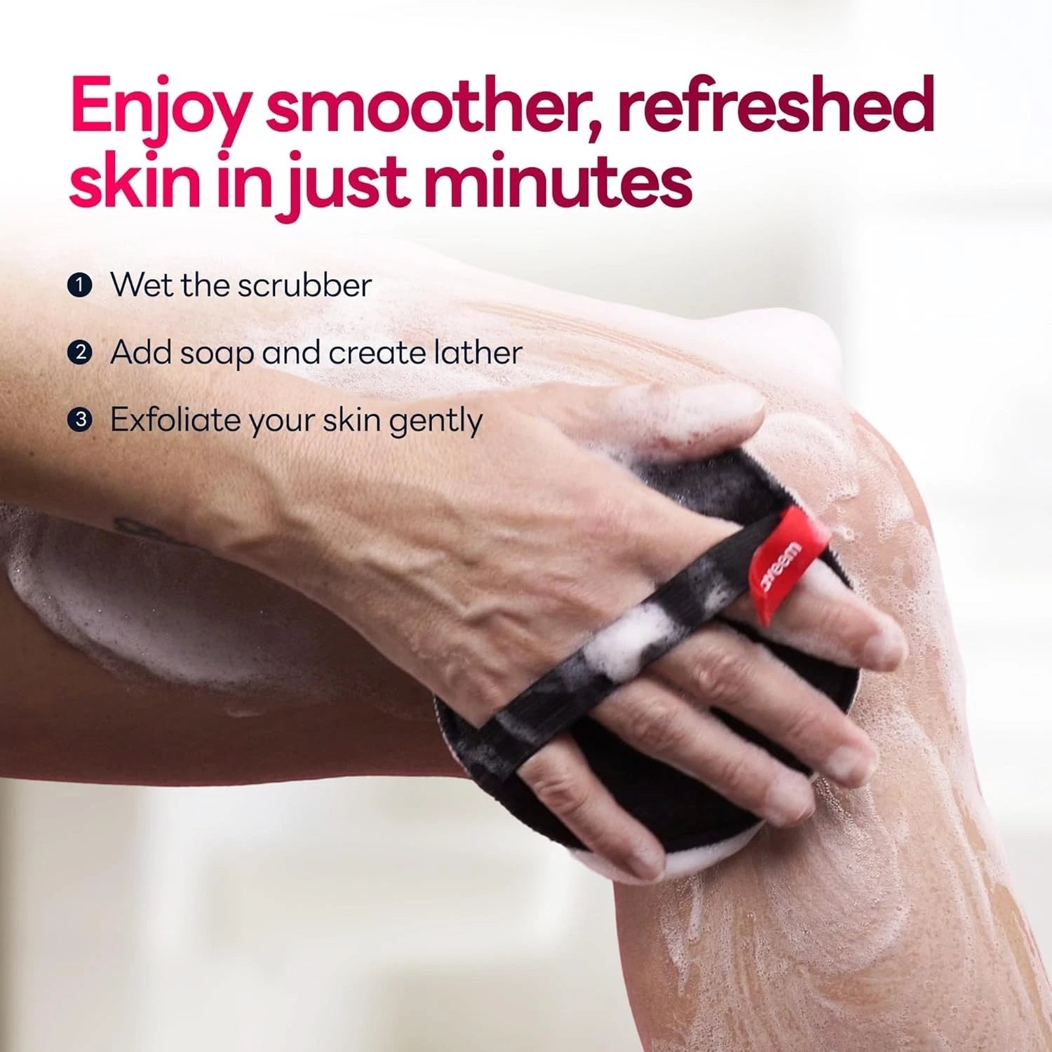 Exfoliating Body Scrubber Set, Gentle and Firm Sponge for Dead Skin Removal