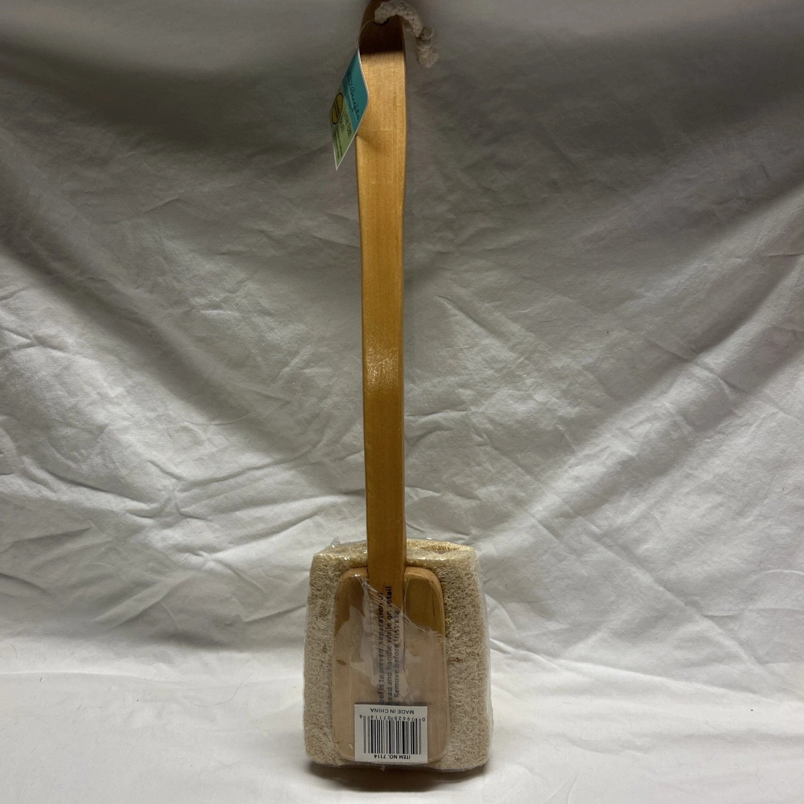 Natural Exfoliating Loofah  Bath Brush on a Stick - with Long Wooden
