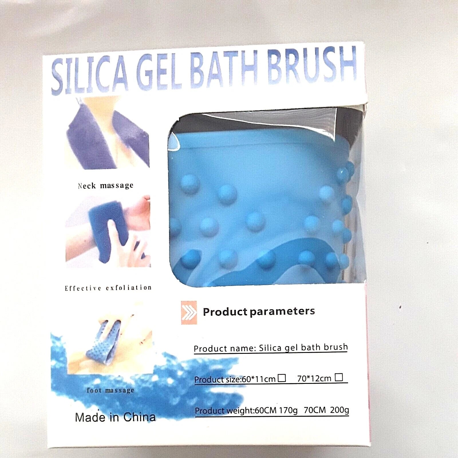 Silical Gel Bath Brush/ back scrubber for shower