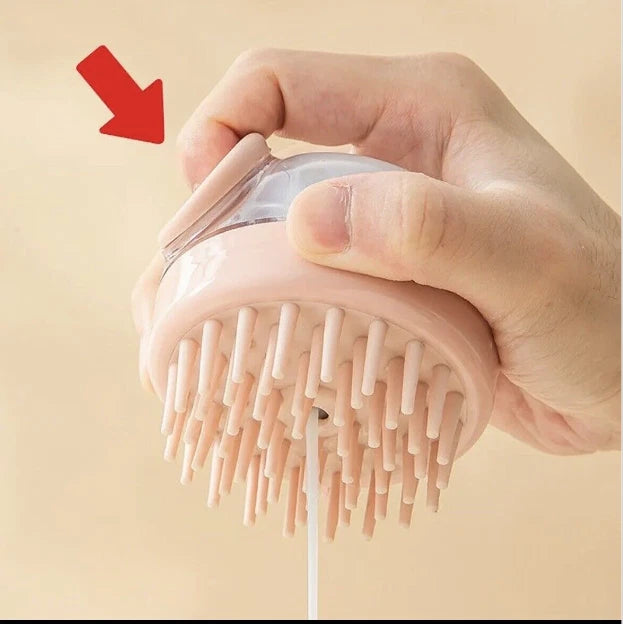Silicon Bath Pet Body Brush Hair Shower Scrubber Gel Dispenser Soft Massager2PCS