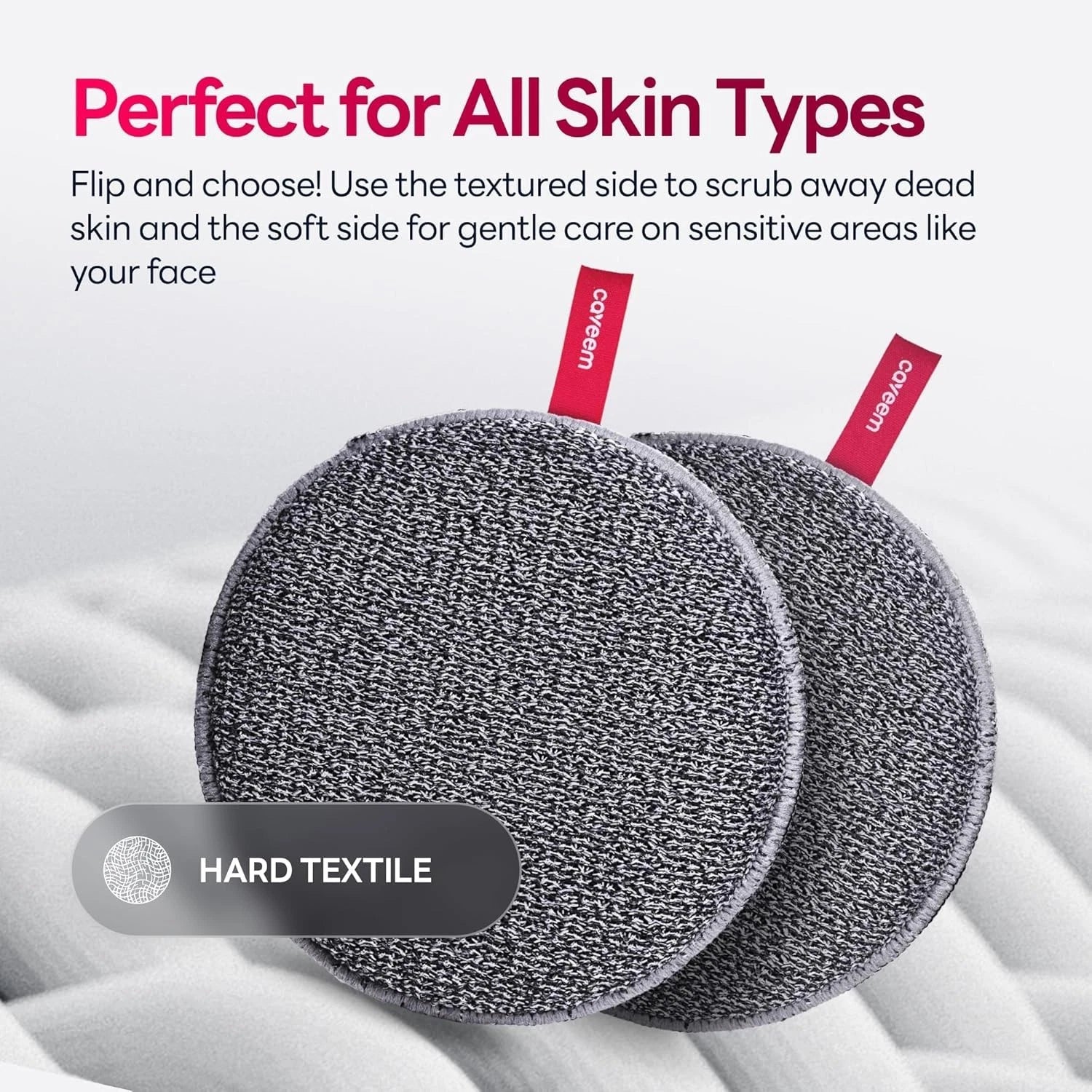 Exfoliating Body Scrubber Set, Gentle and Firm Sponge for Dead Skin Removal