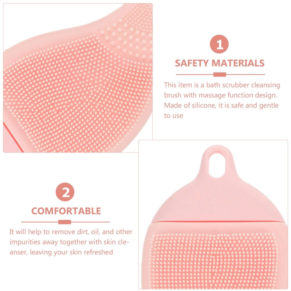 Facial Cleansing Massage Brush Man Child Bath Bristles Suitable Silicone Loofah