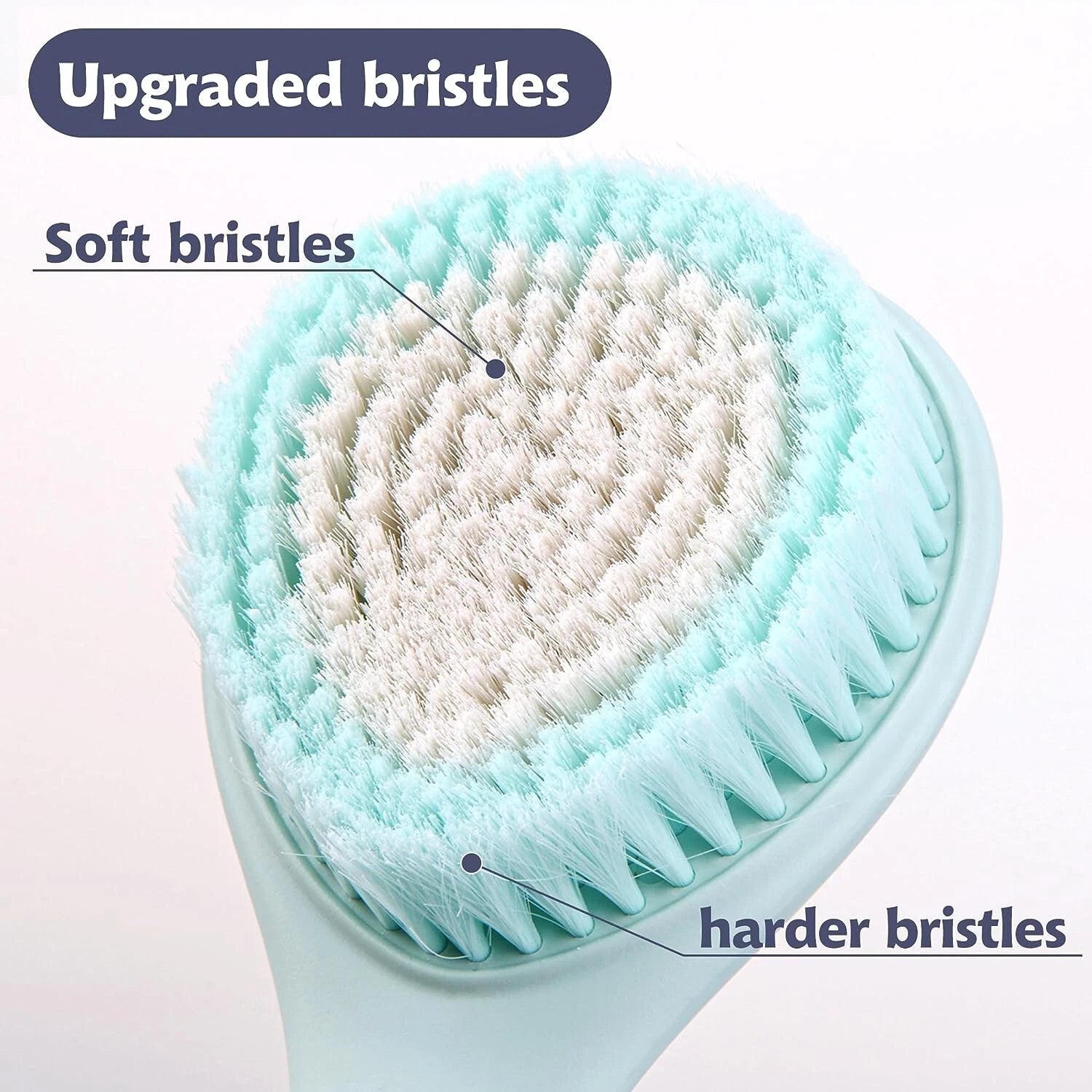 Long Handle Bath Body Brush - Soft Shower Brush for Men & Women,Back Bath Brush