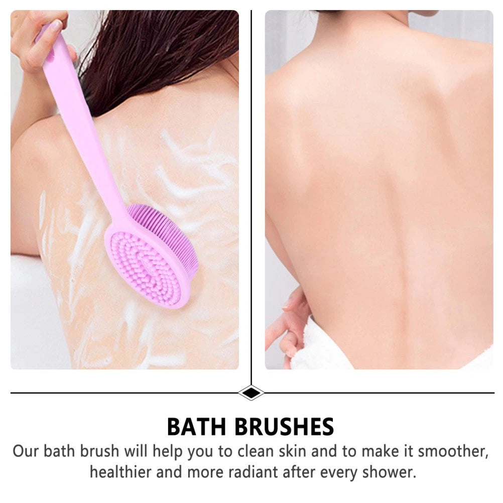Long Handle Bath Brush Hair Bathing Brush Back Cleaning Scrubbers Shower Brushes