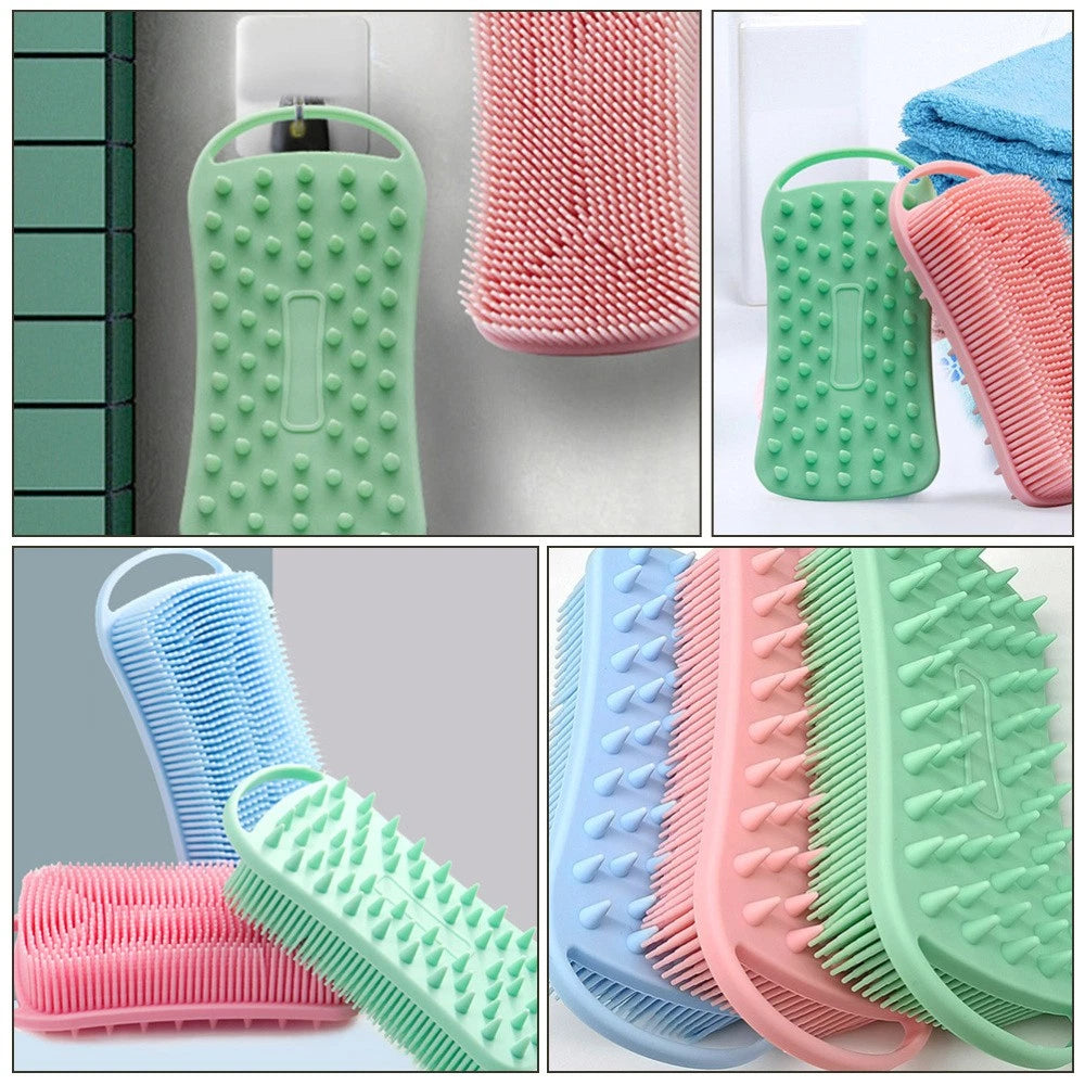 Silicone Body Scrubber Exfoliating Body Bath Brush Shower Brush Double Sided