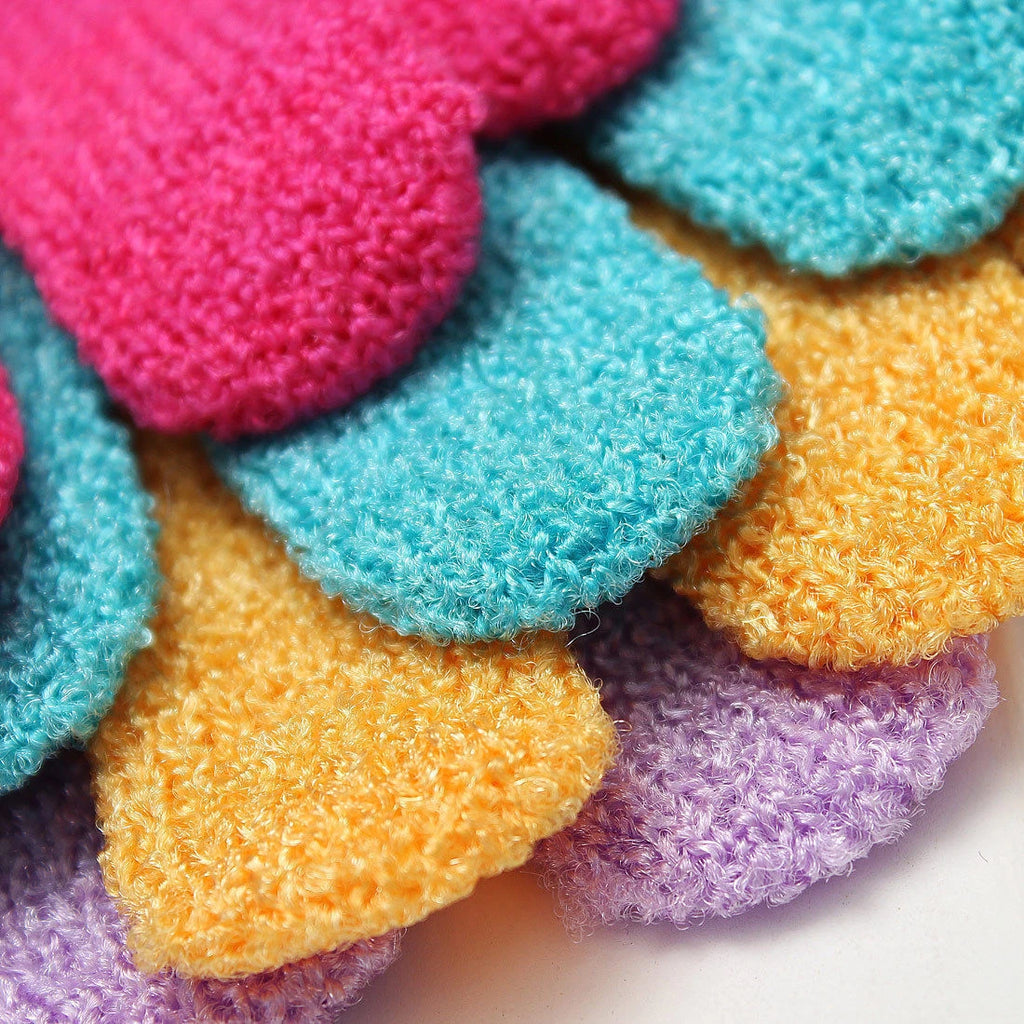 6 Pair Exfoliating Skin Smoothing Bath Spa Body Loofa Brush Scrub Shower Gloves