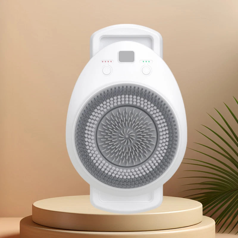 Electric Back Bath Brush Wall-mounted Intelligent Bathing Machine W/ Spare Brush