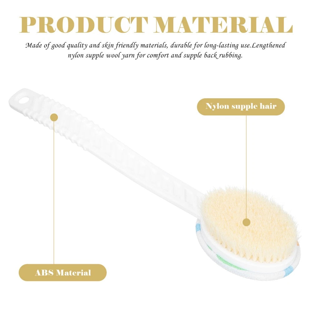 Double-head Shower Brush Man Bath Scrubber for Scrubbing Cleaning