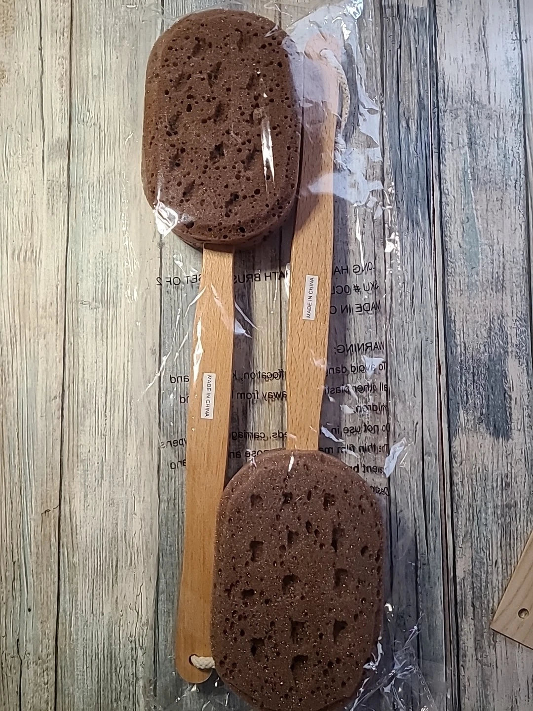 Long Handled Bath Brushes Set Up Two