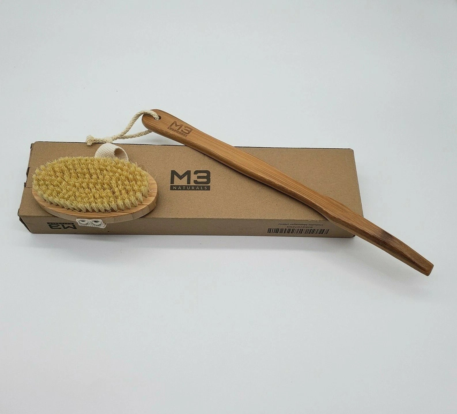 Dry Brushing Body Brush Cellulite Massager Lymphatic Drainage Natural Bristles