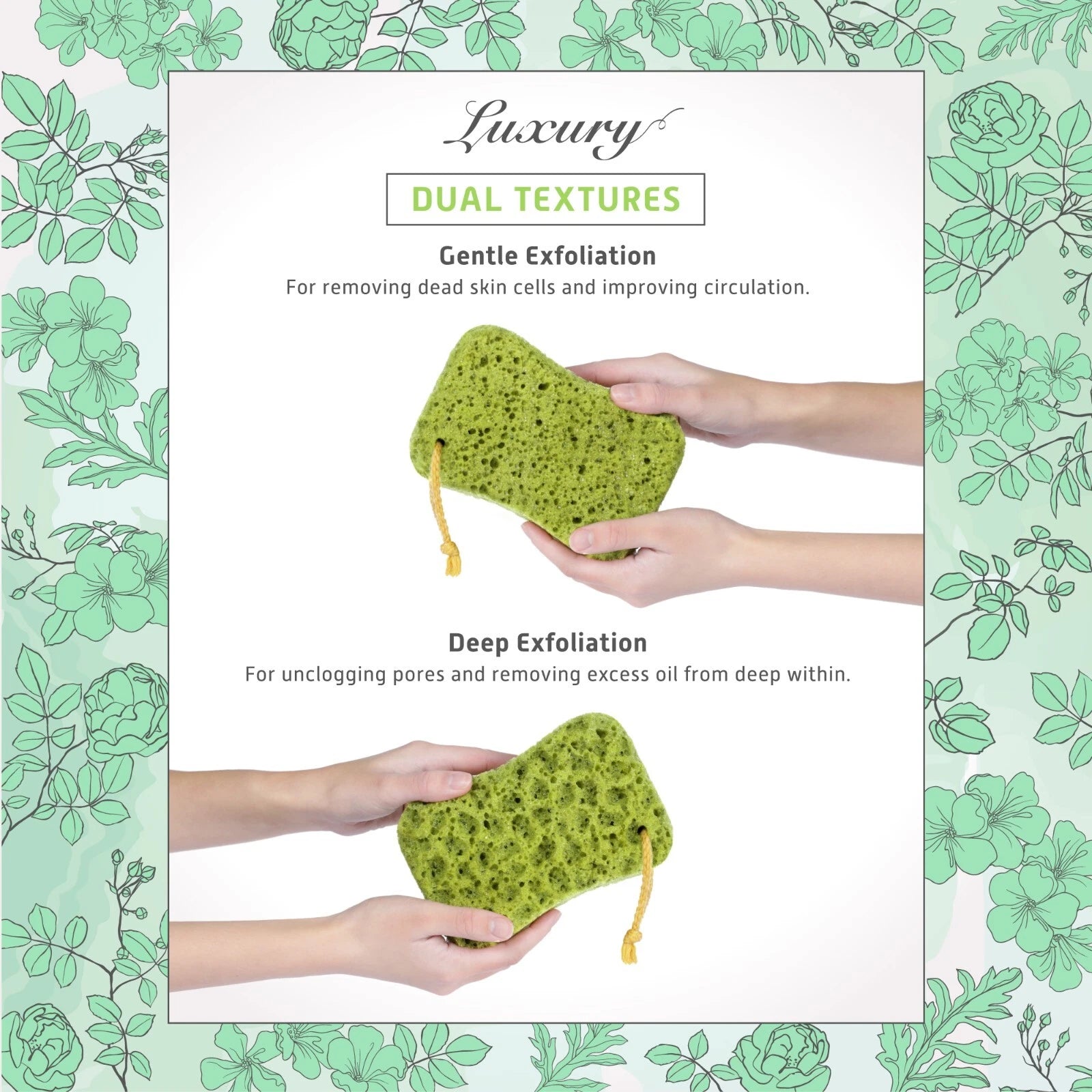 Spongentle Deep Cleansing Dual Texture Body Loofah Sponge