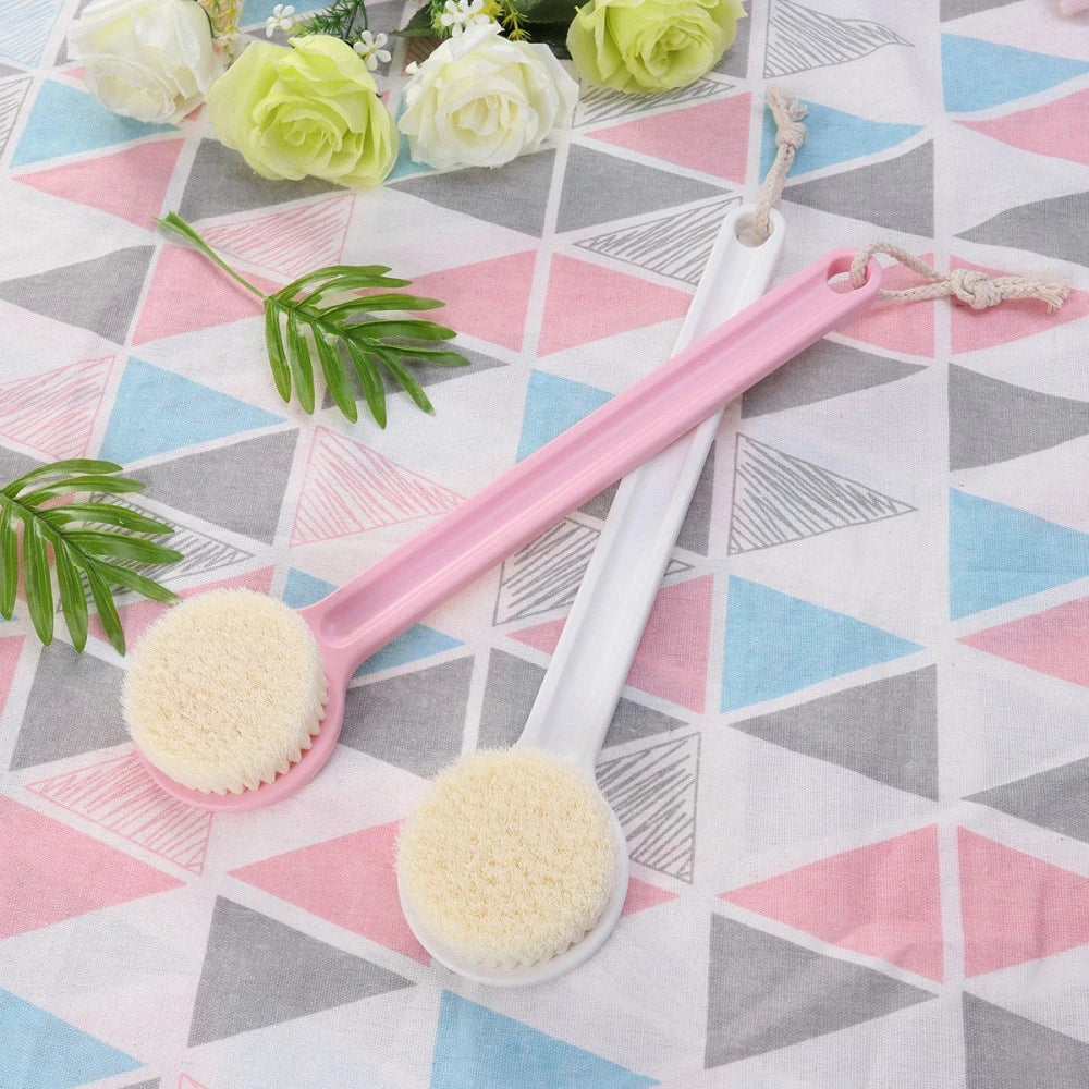 Long Handle Bath Scrubber Printed Body Brush Exfoliating Shower Brush ( )