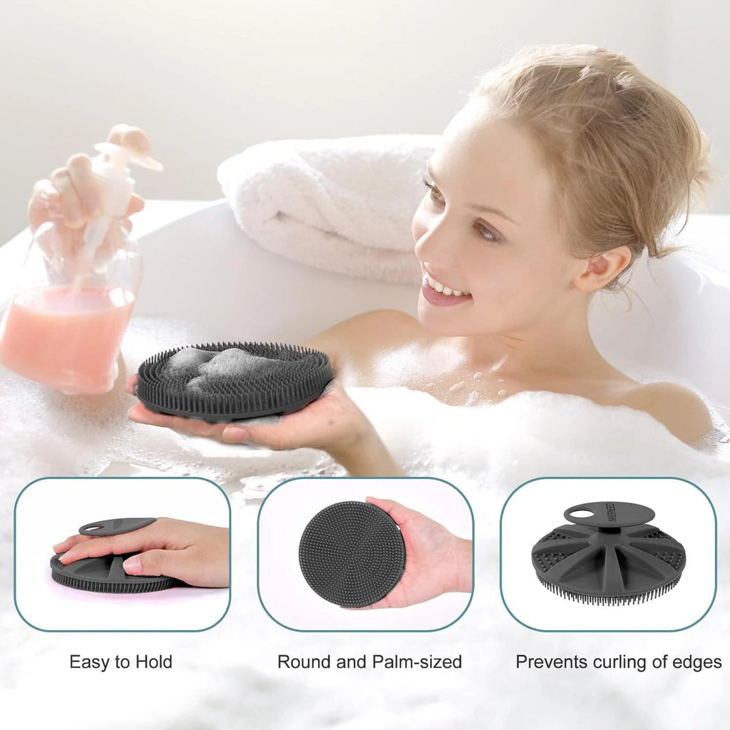 Grade Soft Silicone Body Scrubber Shower Brush Handheld Cleansing Skin Brush