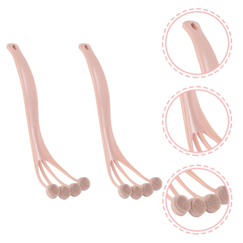 2 Pcs Bath Brush Suit Shower Scrub for Body Exfoliating Back Scrubber