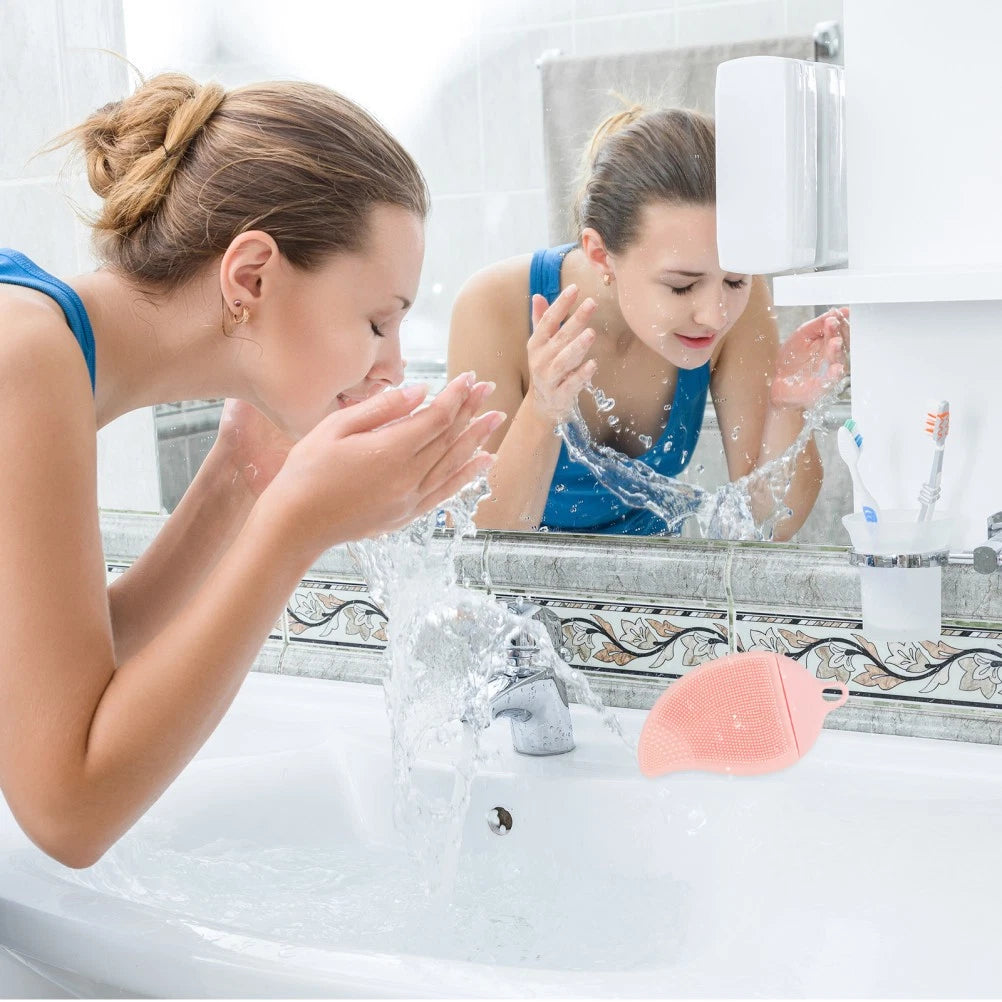Facial Cleansing Massage Brush Man Child Bath Bristles Suitable Silicone Loofah