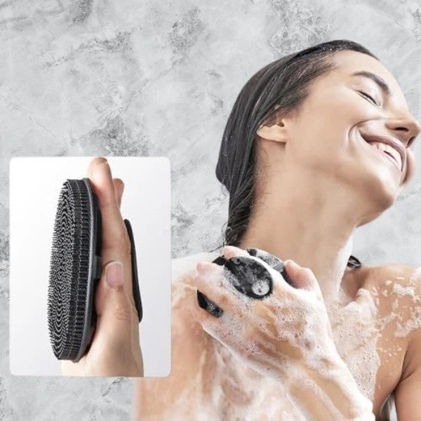 INNERNEED Food-Grade Soft Silicone Body Scrubber Shower Brush Handheld new