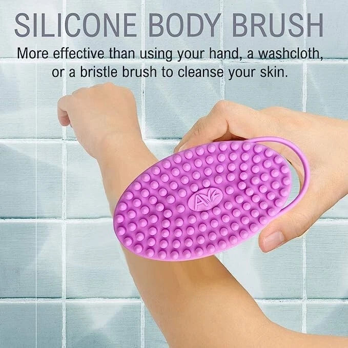 Brand New Avilana Exfoliating Silicone Body Scrubber, Light Gray. FREE SHIPPING