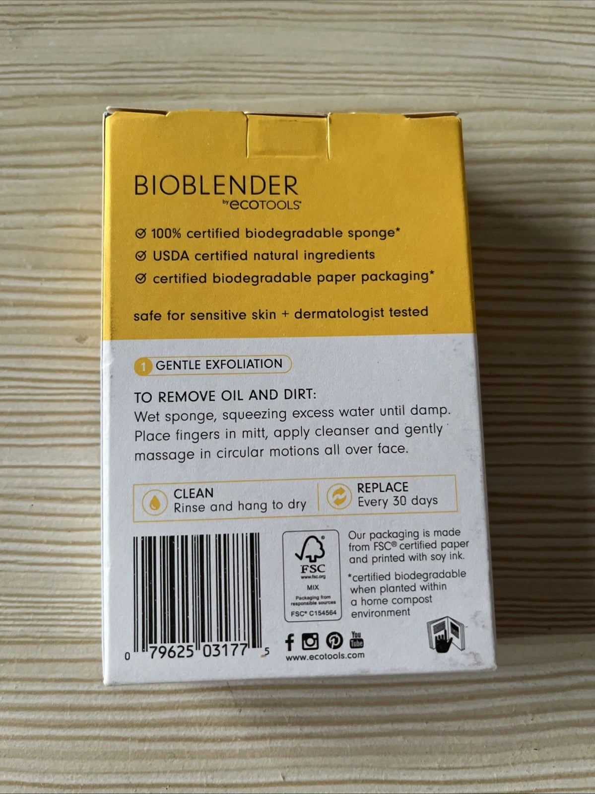 ECOTOOLS BIOBLENDER Biodegradable Cleansing Body Sponge Face Sponge