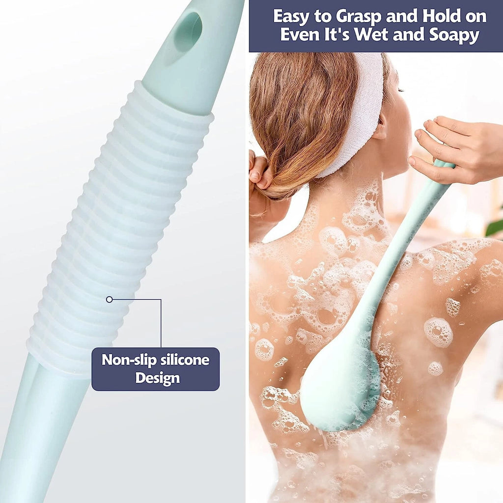 Long Handle Bath Body Brush - Soft Shower Brush for Men & Women,Back Bath Brush
