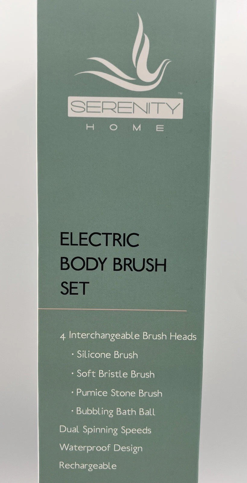 Electric Waterproof Body Brush Set by Serenity Home ~ Rechargeable ~ New In Box