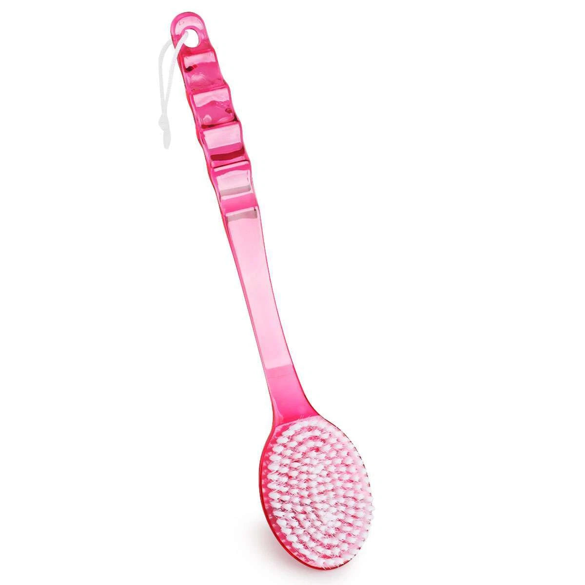 Bath Body Brush Soft Bristles Shower Back Scrubber Anti Slip Long Handle W/ Rope